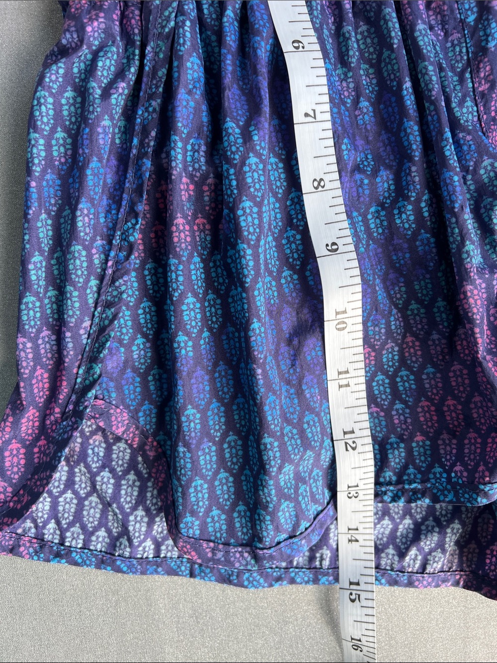 FP Movement by Free People | High-Waist Patterned Shorts in Blue & Purple Size S - Picture 15 of 16